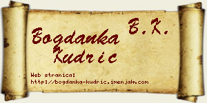 Bogdanka Kudrić vizit kartica